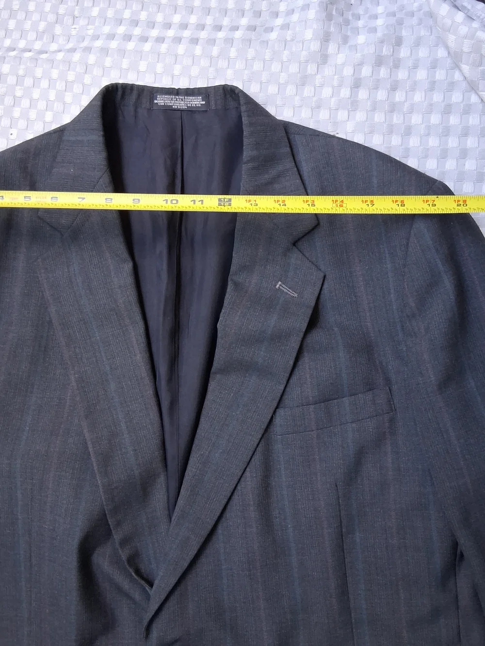 Town Craft VTG Classic Men's Charcoal Pinstripe Suit set Size 46R